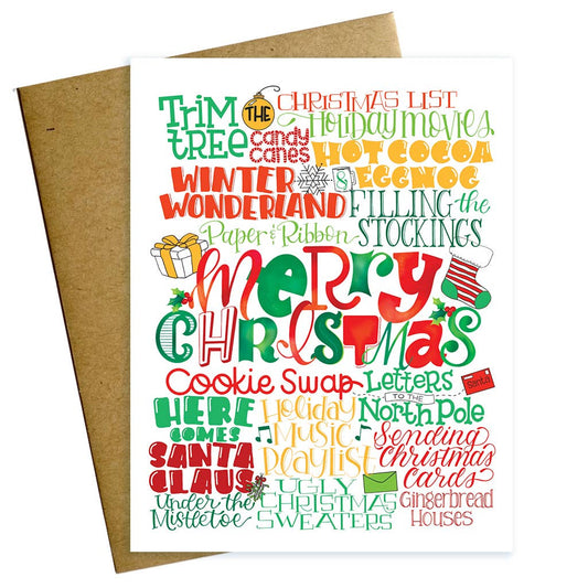 Merry Christmas Type Mashup Card