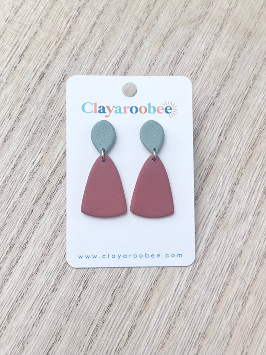 Long Triangle Brown Dangle Earring