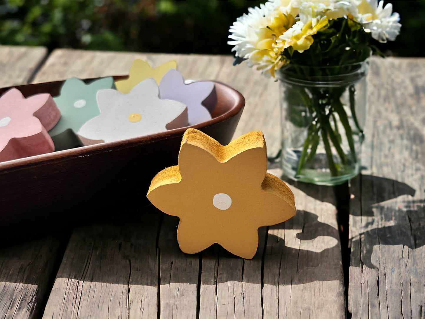 Primitive/Rustic MINI Wood Flowers Bowl Fillers