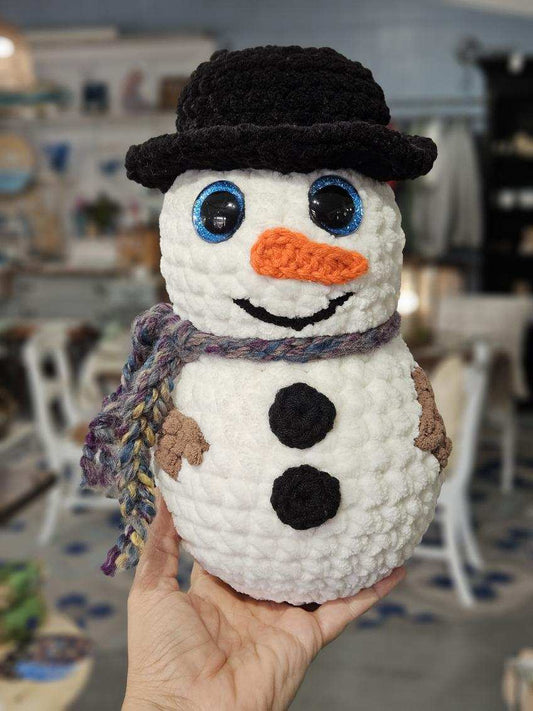 Large Snowman w/ Stick Arms Crochet