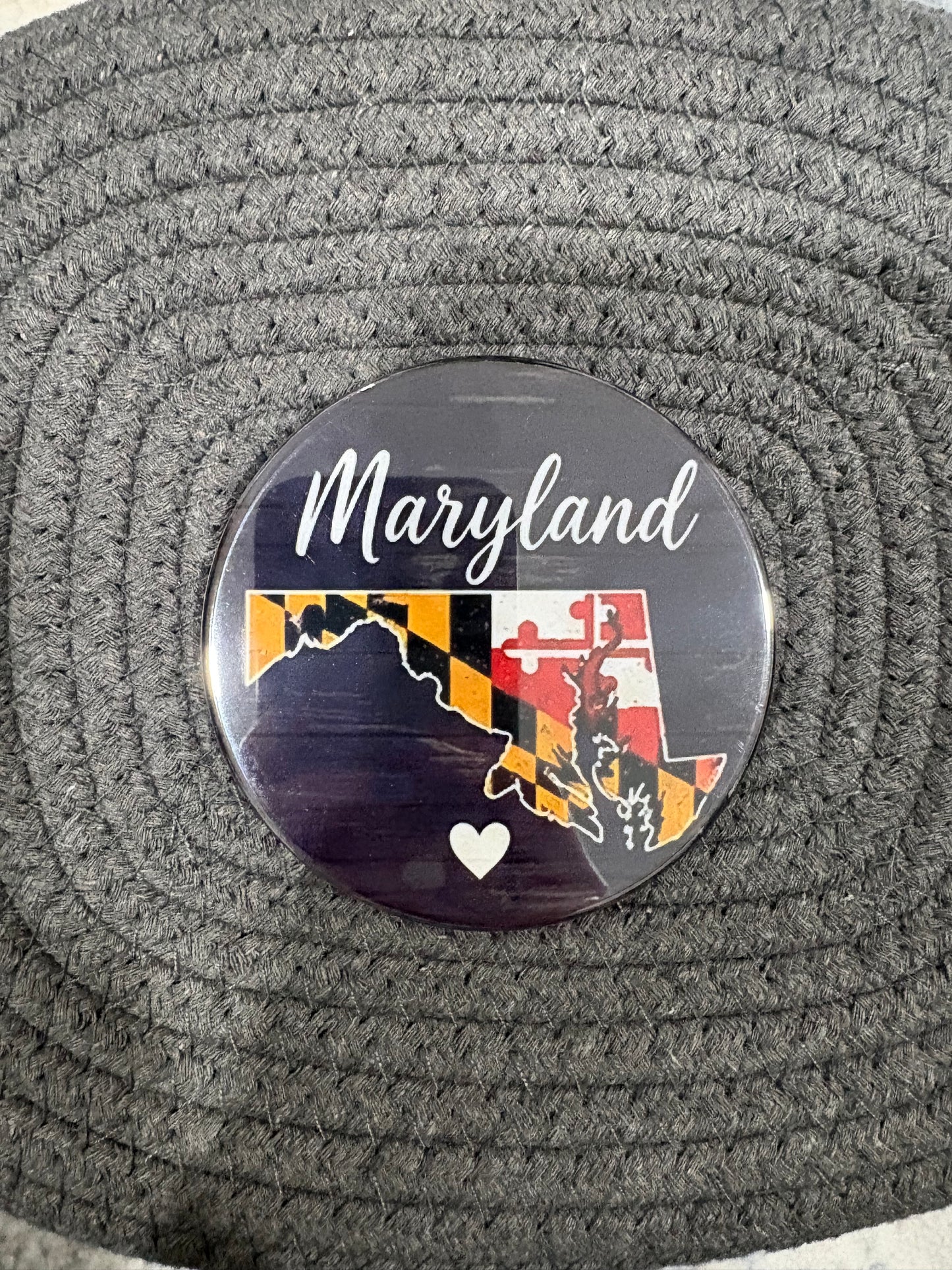 Maryland Outline Flag 3.5” Coaster