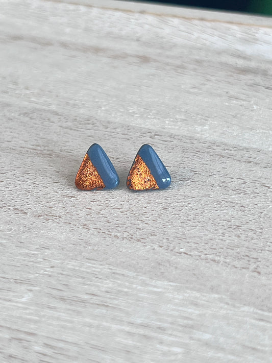 Blue & Gold Split Triangle