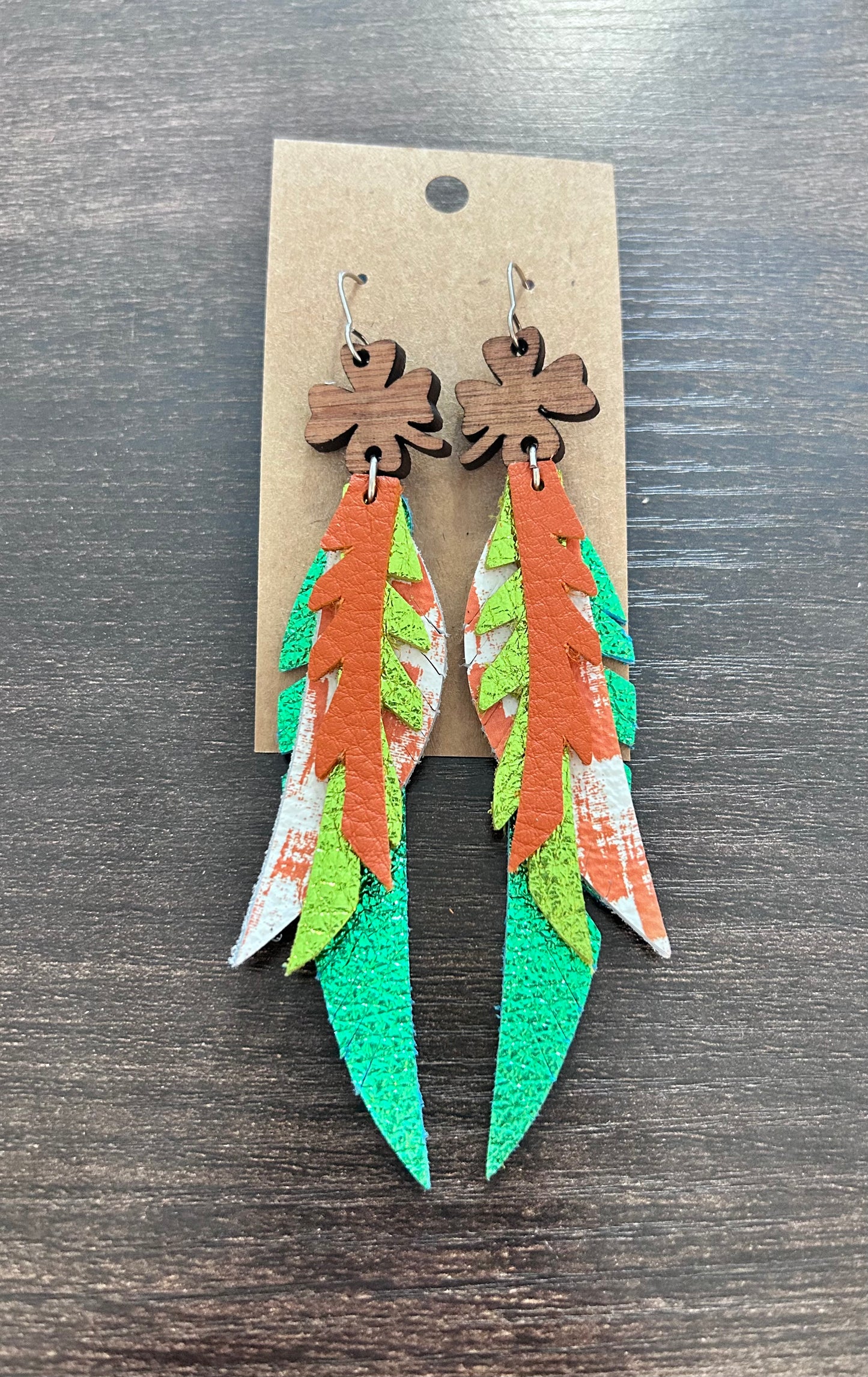 St. Pattys Day Long dangle earrings