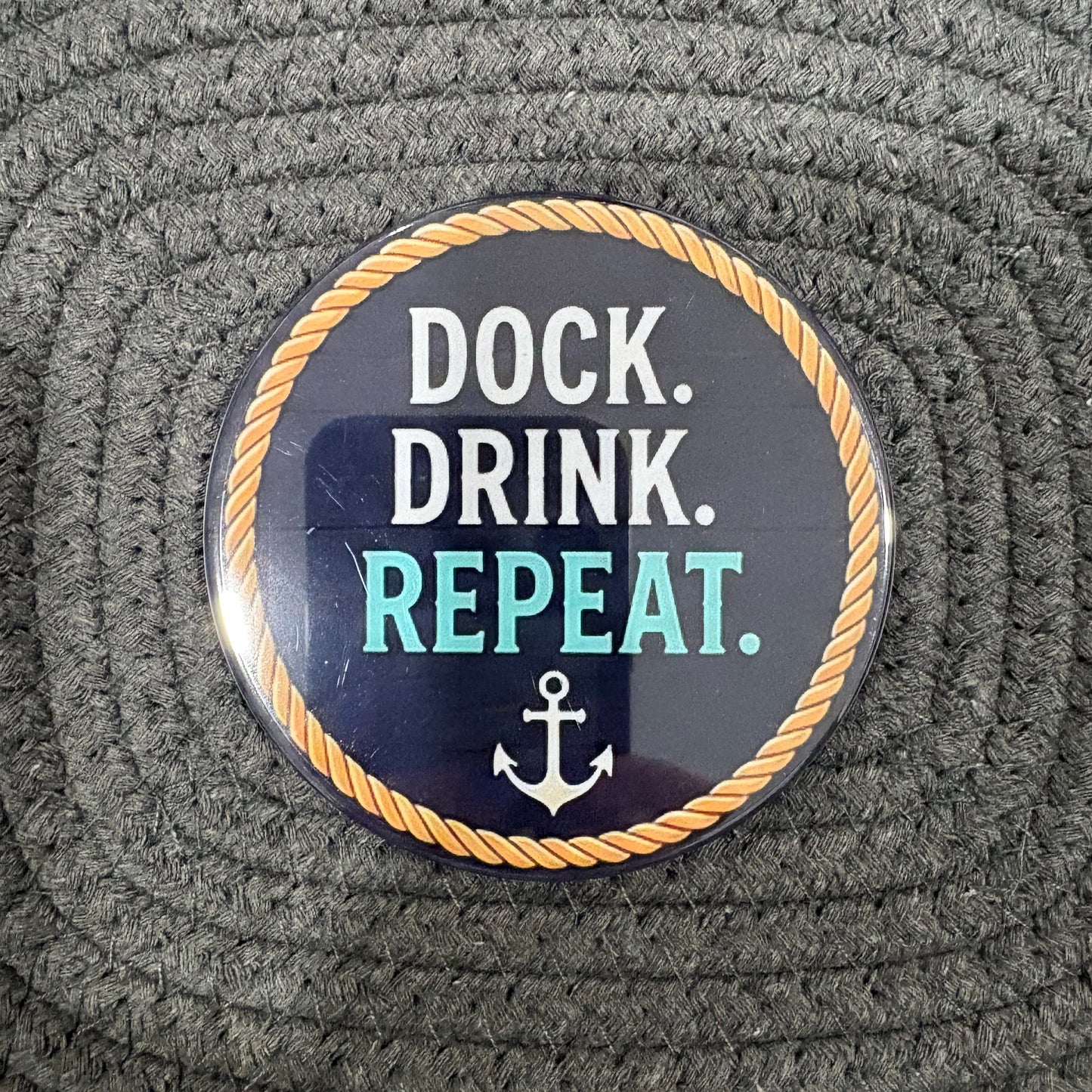 Dock. Drink. Repeat. - 3.5” Coaster