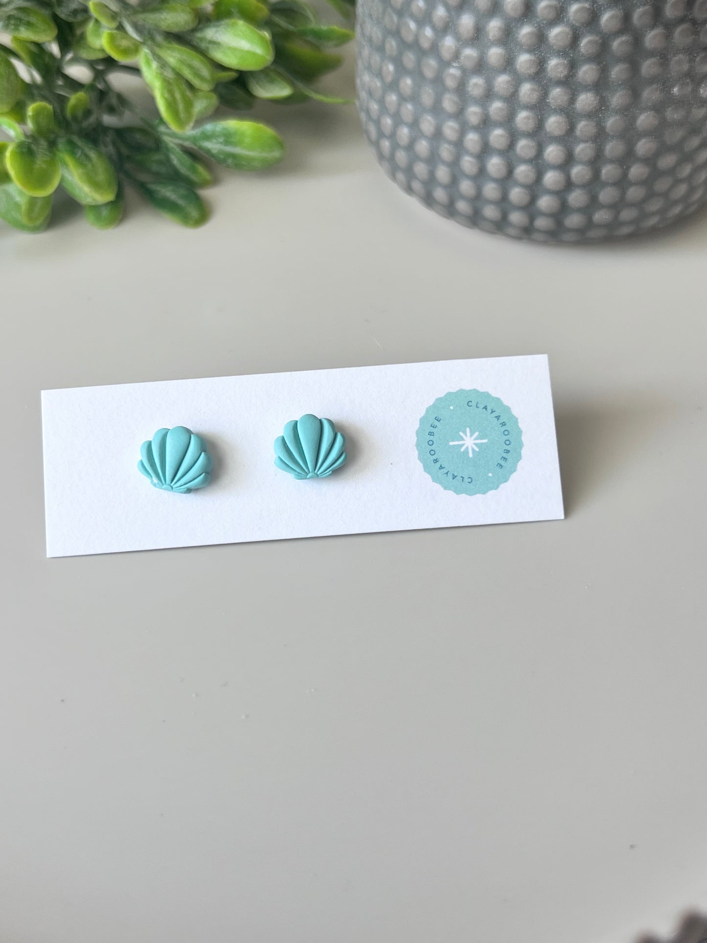 Clam Shells, Mini, Seafoam