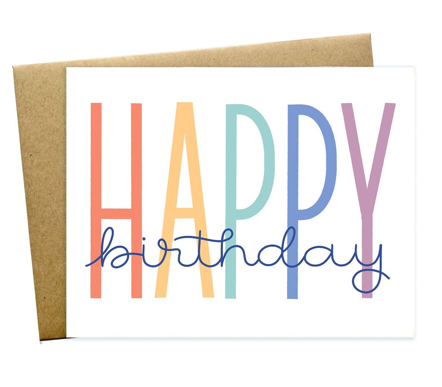 Big Happy Colorful Birthday Card