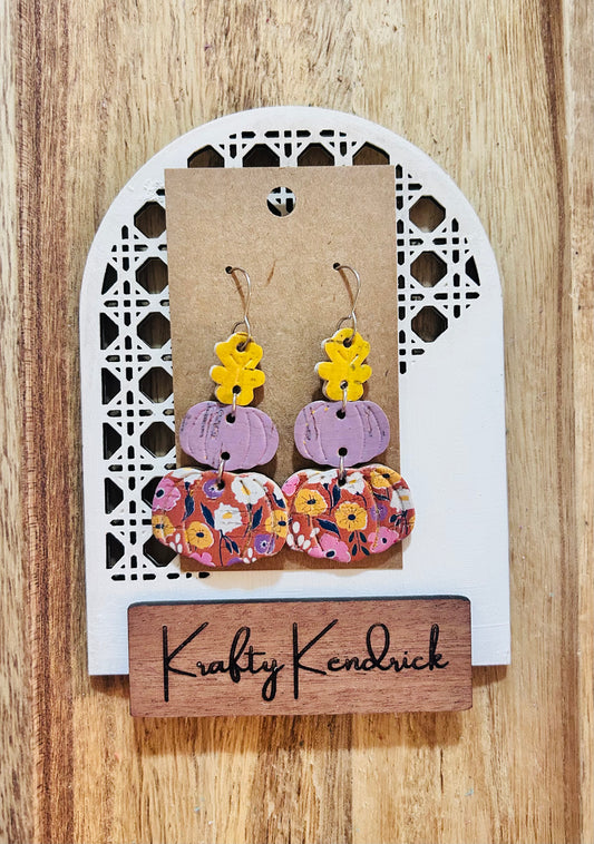 Fall Pumpkin Dangle Earrings