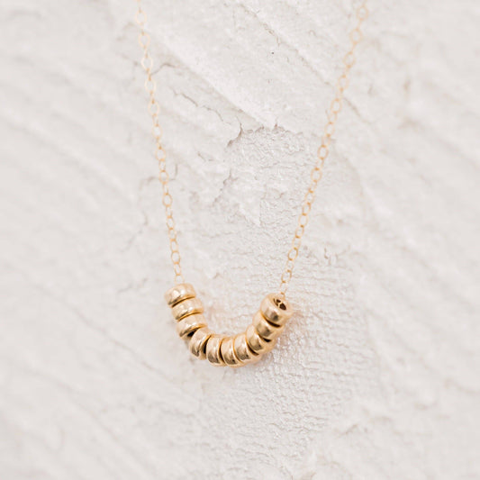 Roundel Bead Necklace | 14k Gold Fill & Sterling Silver