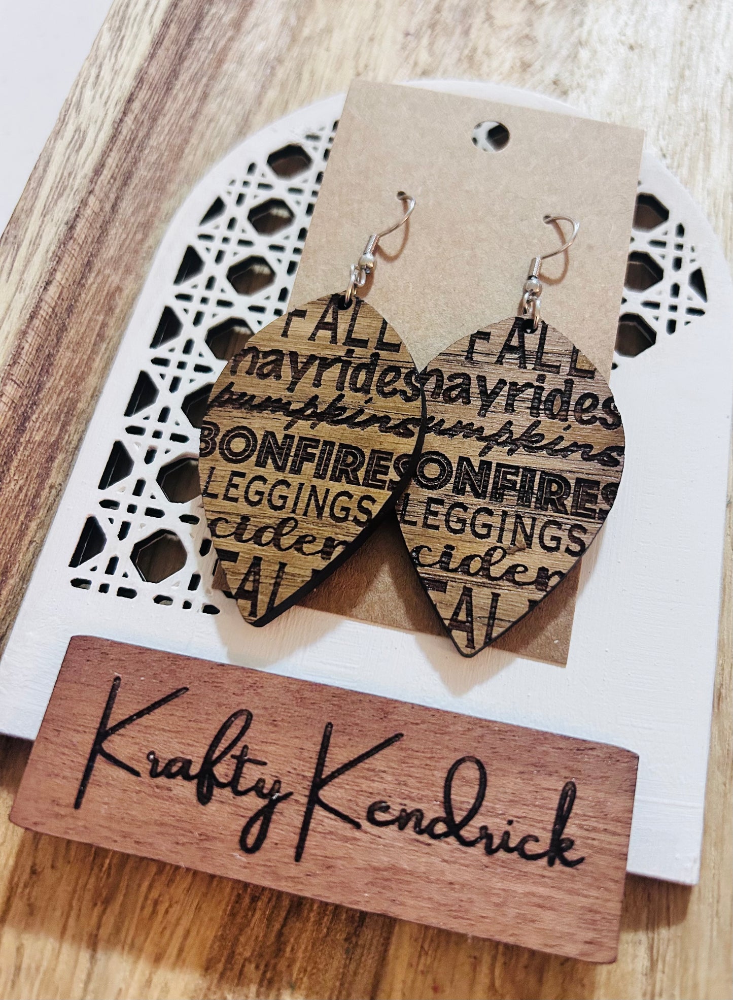 It's Fall! Wooden Earrings