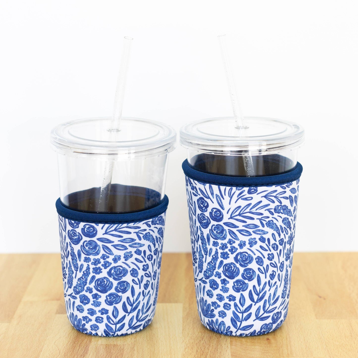 Porcelain Floral Drink Sleeve, Iced Coffee, Drink Cover