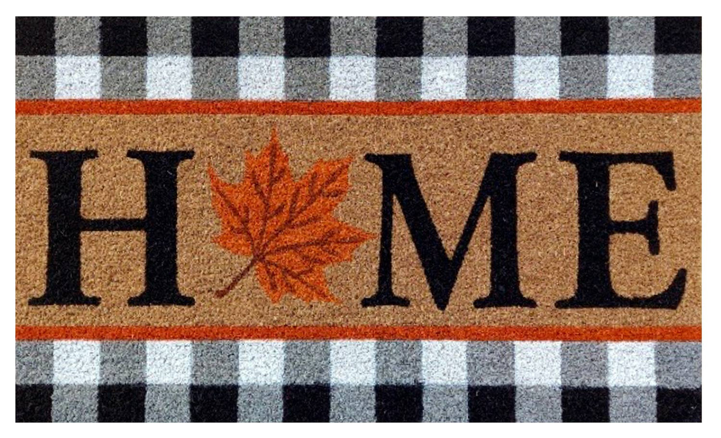 Fall Home Coir Doormat 30" x 18" Indoor Outdoor