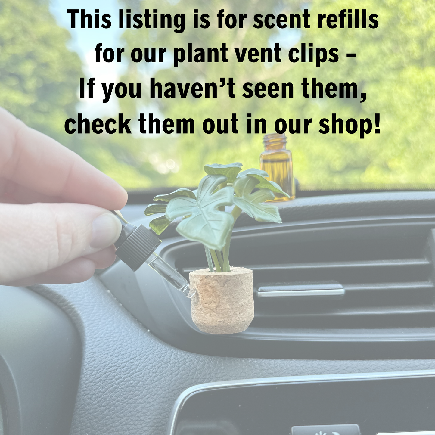 Plant Car Air Freshener Diffuser Refills - Refill Oils ONLY: Sandalwood