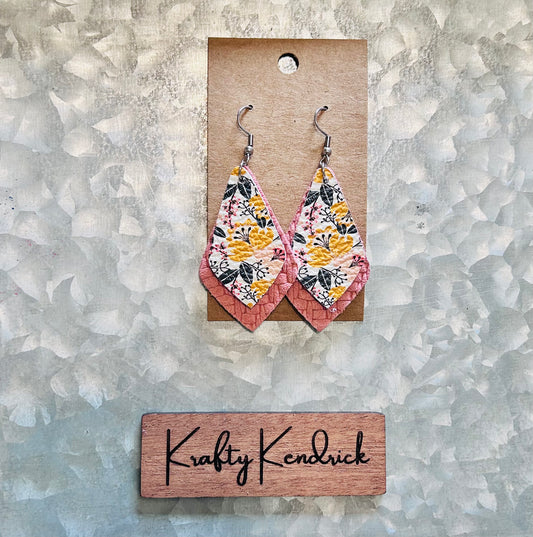 Spring Floral Dangle Earrings