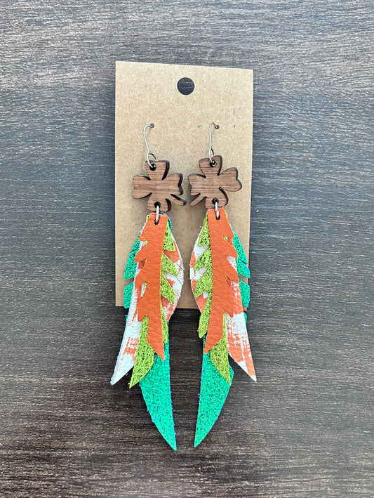 St. Pattys Day Long dangle earrings