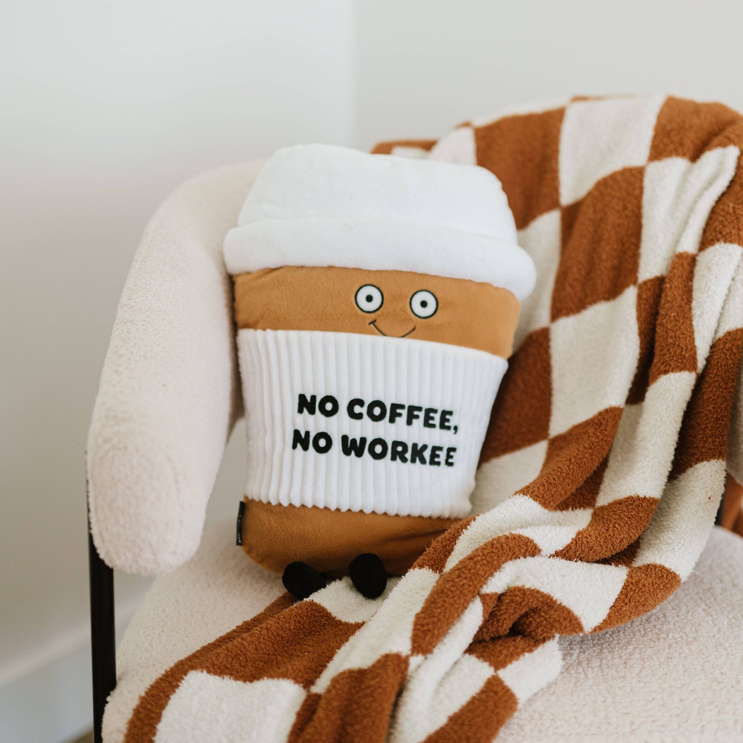 Punchkins Big Coffee Pillow Puffie Plushie