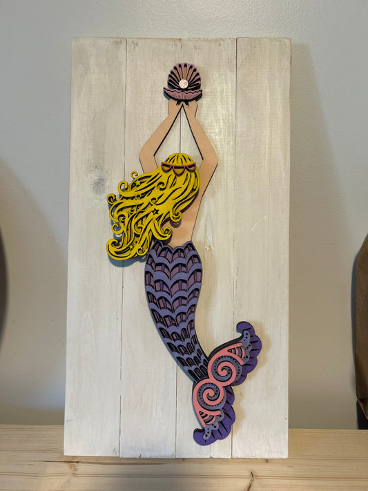 Layered Mermaid Sign