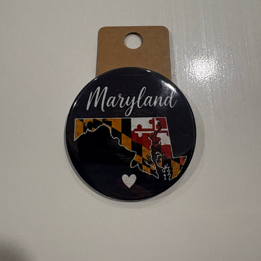 Maryland State Outline Flag - 2.5” Pin
