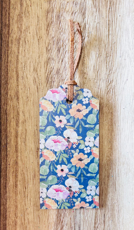 Blue Floral Bookmark