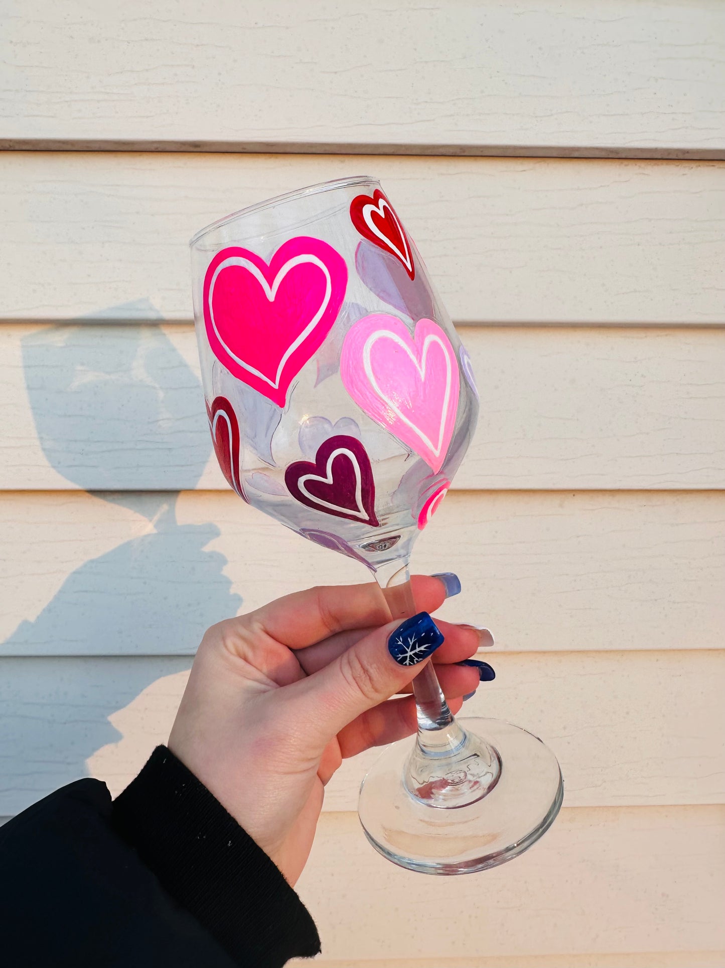 Hand-Painted Decorative Wine Glasses 24oz & 26oz