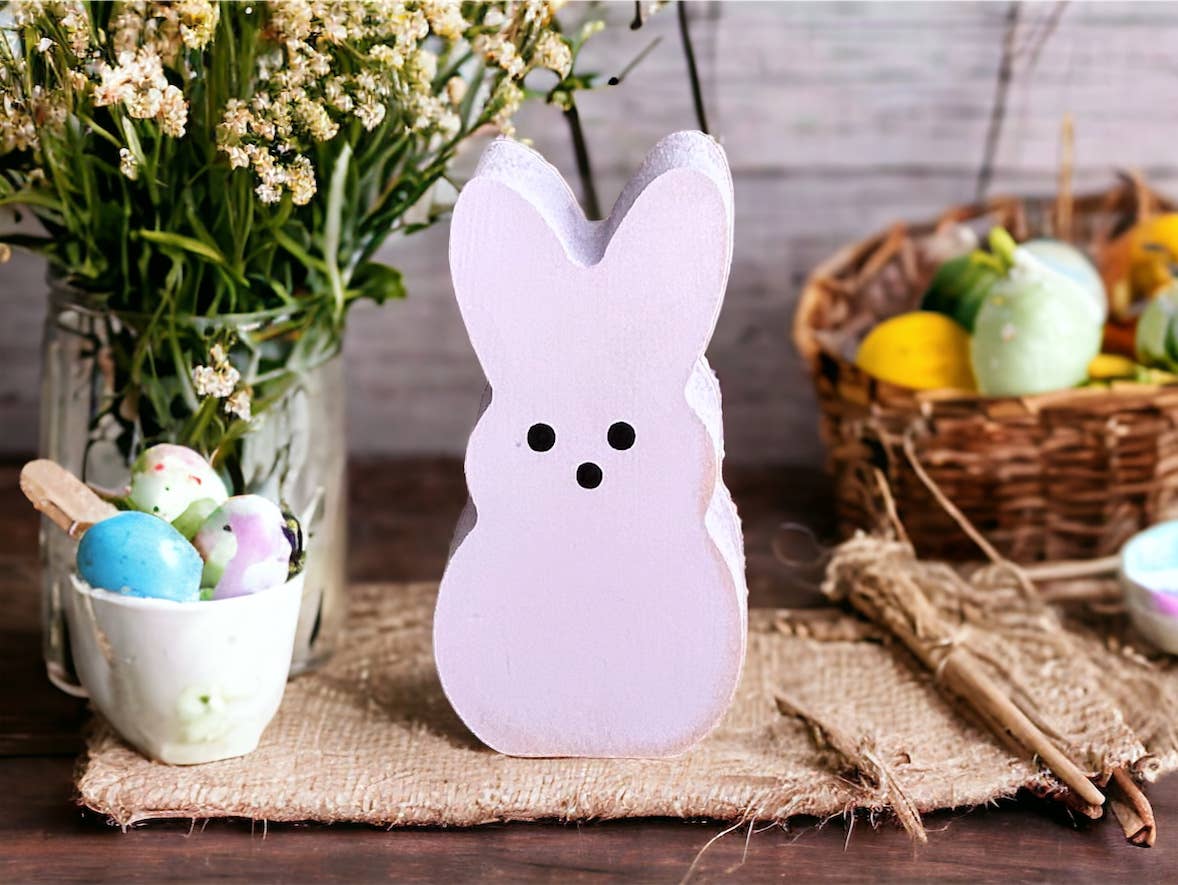 Primitive Rustic Wood Spring/Easter Peeps - SMALL 3.5"