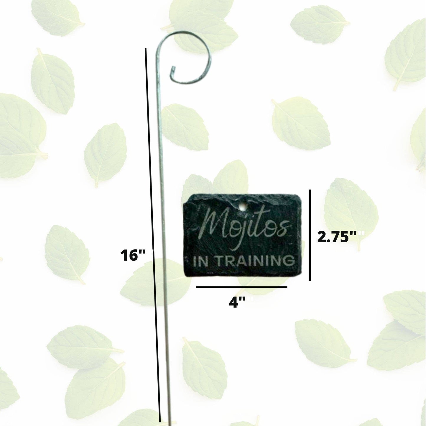 Frog Parking Slate Plant Marker