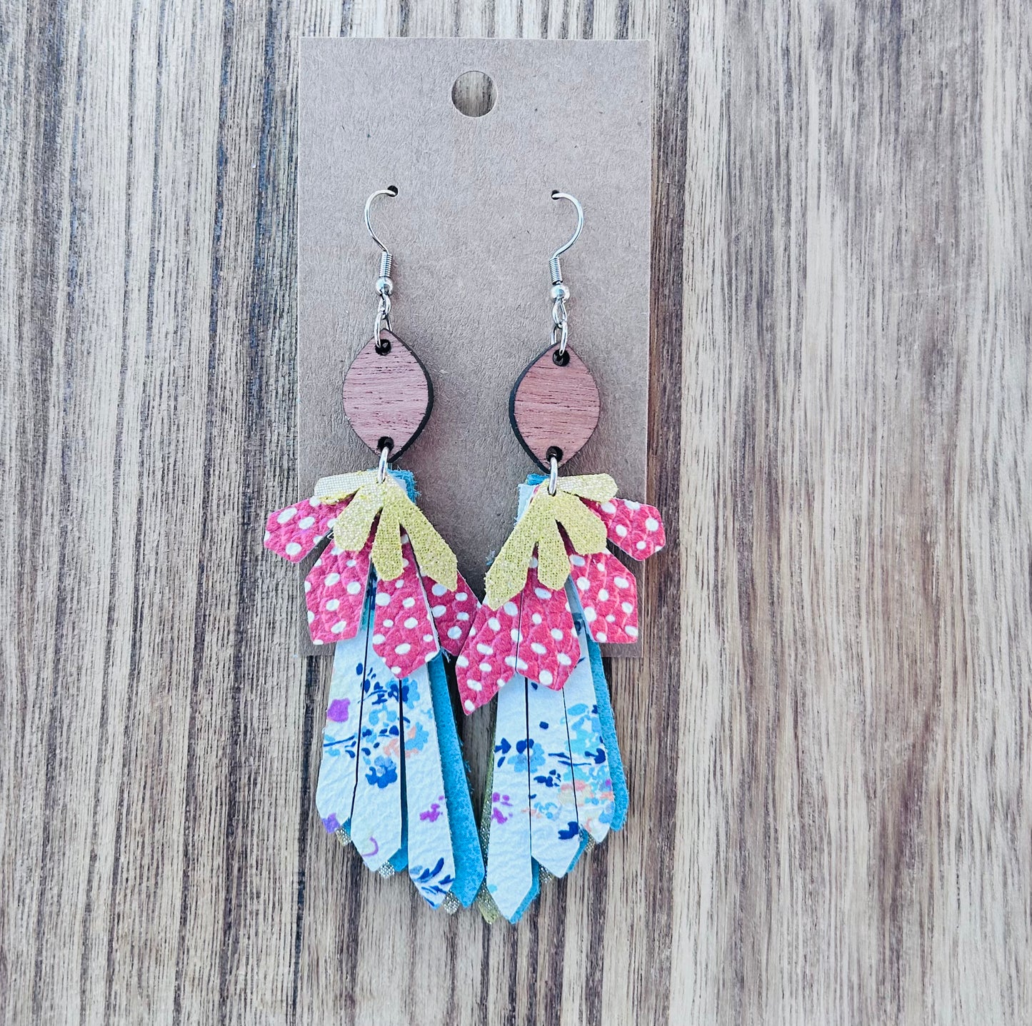 Boho Fringe Spring Earrings