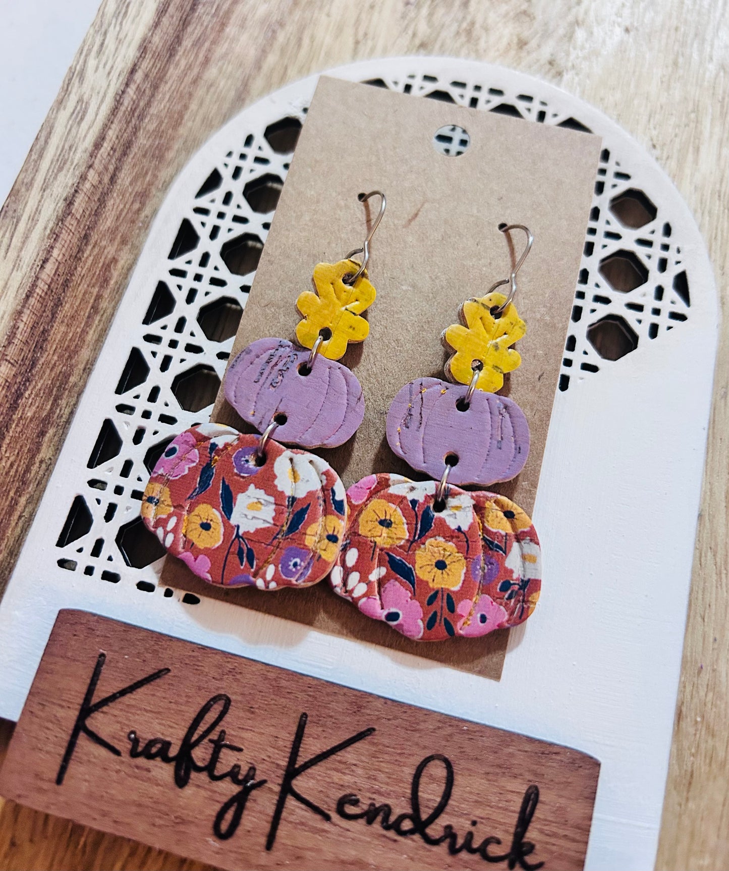 Fall Pumpkin Dangle Earrings