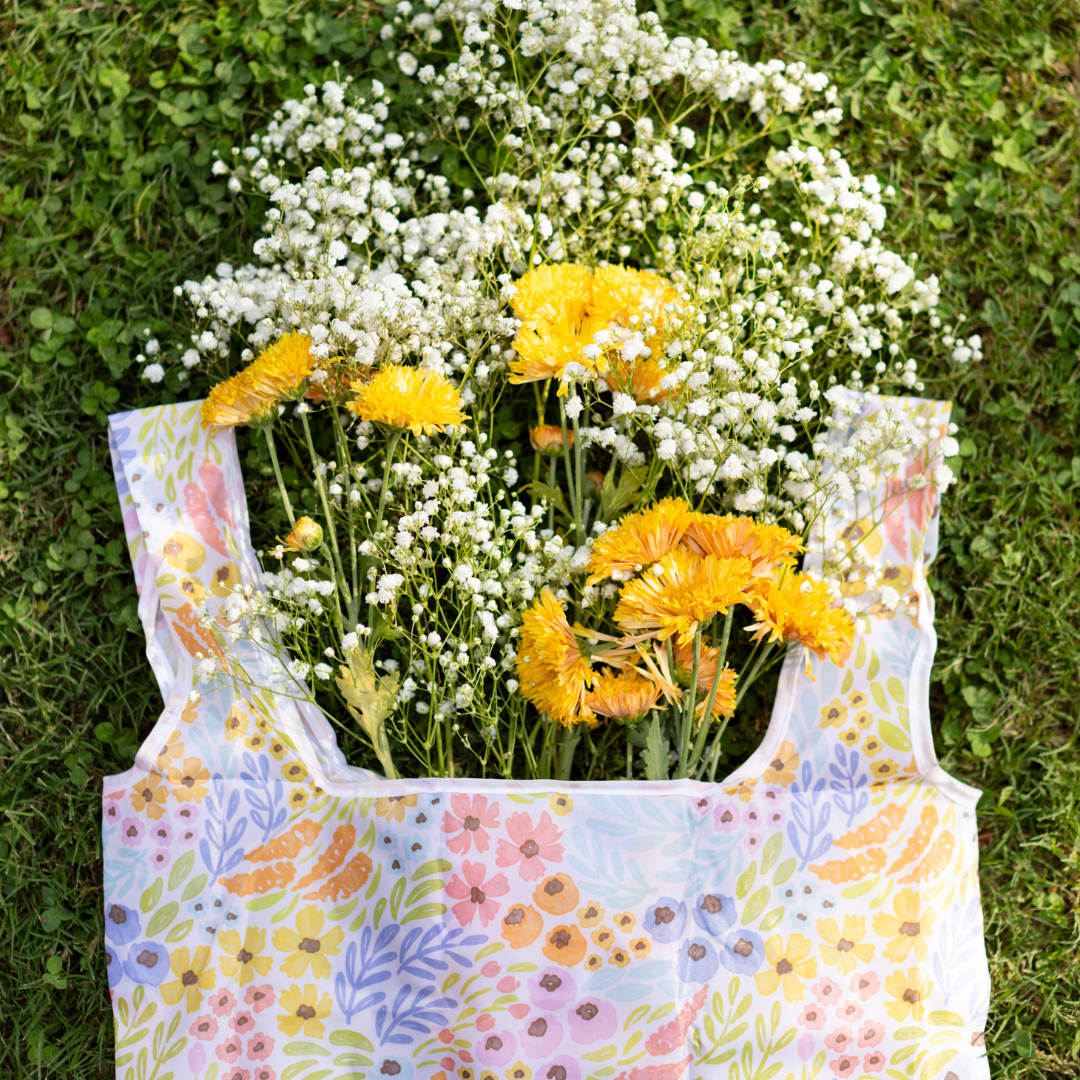 Pastel Wildflower Reusable Bag