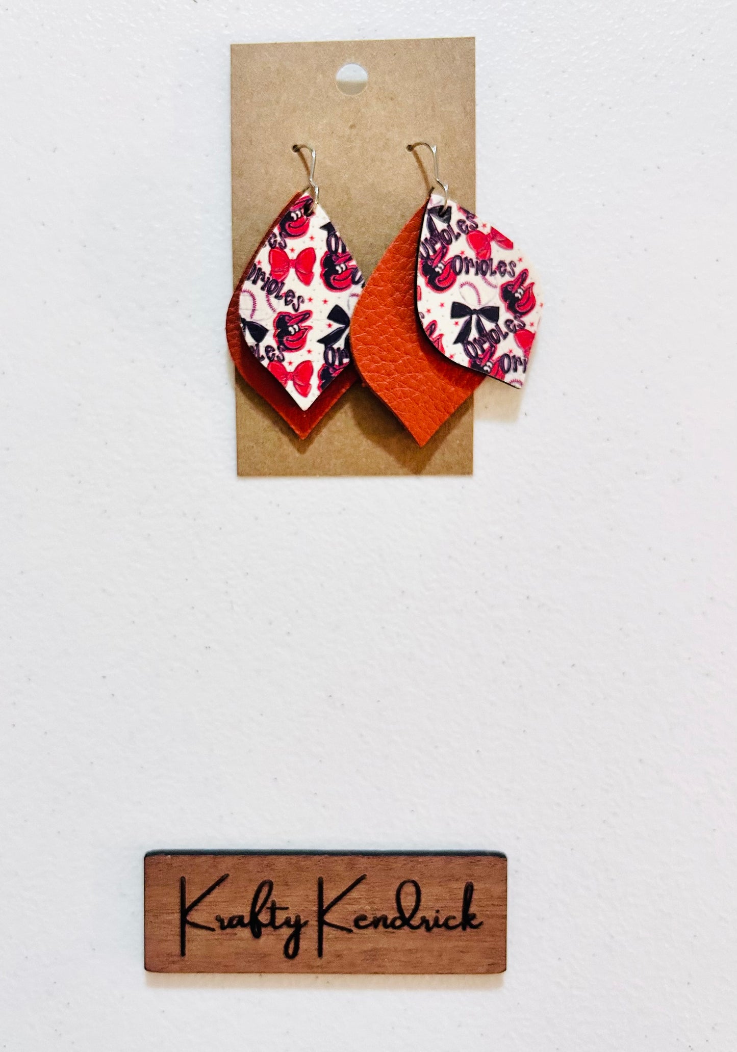 Layered Orioles Dangle Earring