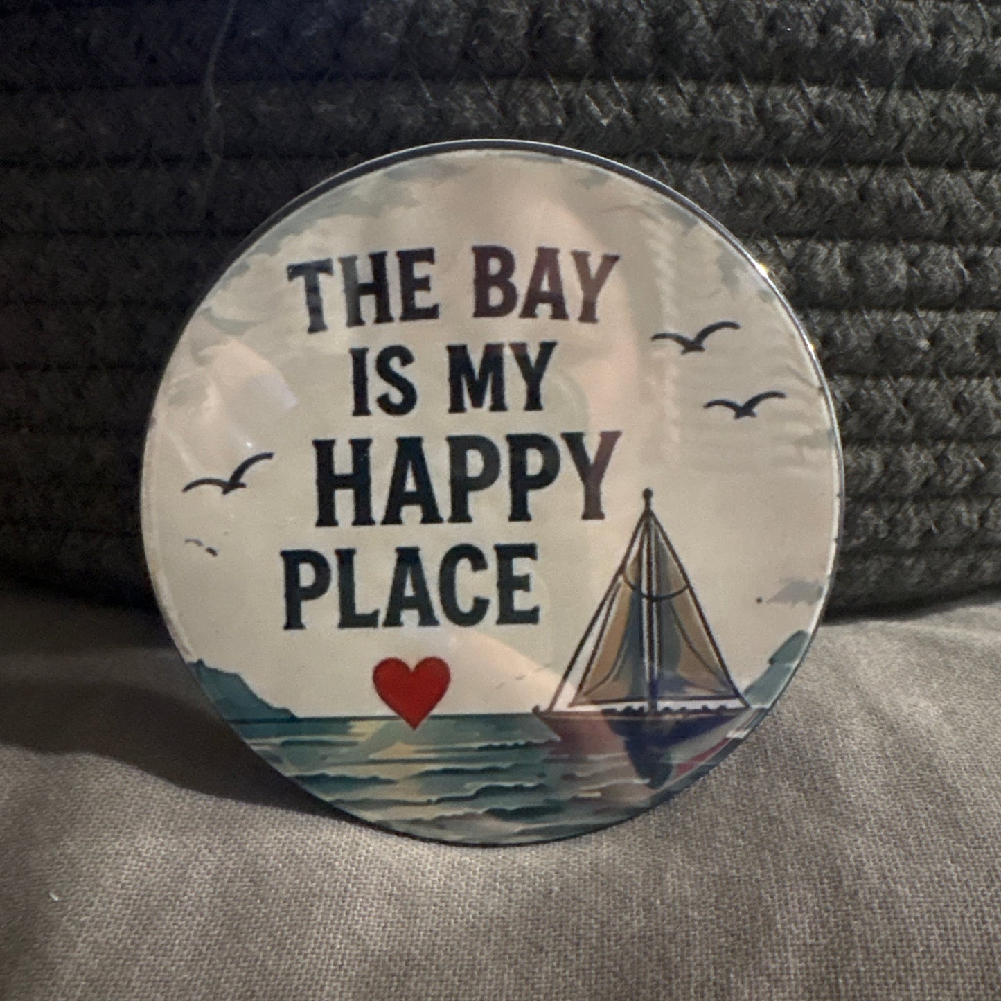 The Bay is My Happy Place - 3.5” Coaster
