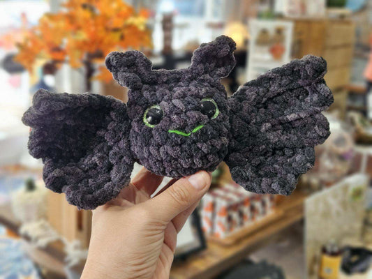 Grey Bat (Green eyes) Crochet