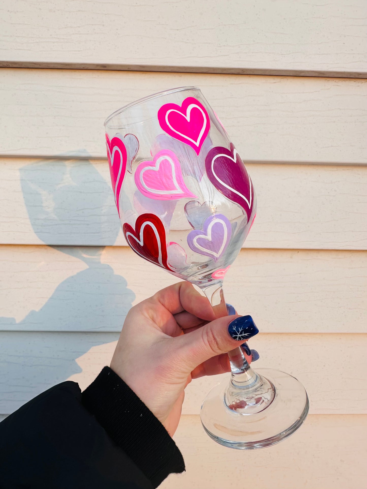 Hand-Painted Decorative Wine Glasses 24oz & 26oz