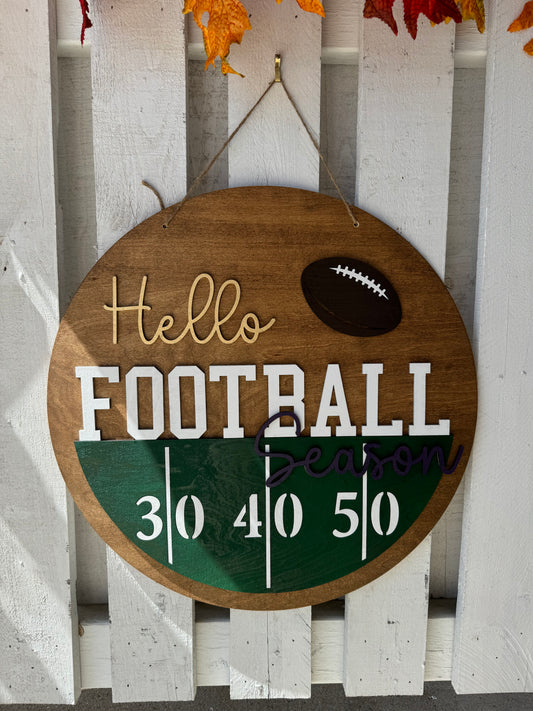 Football Season Welcome Sign