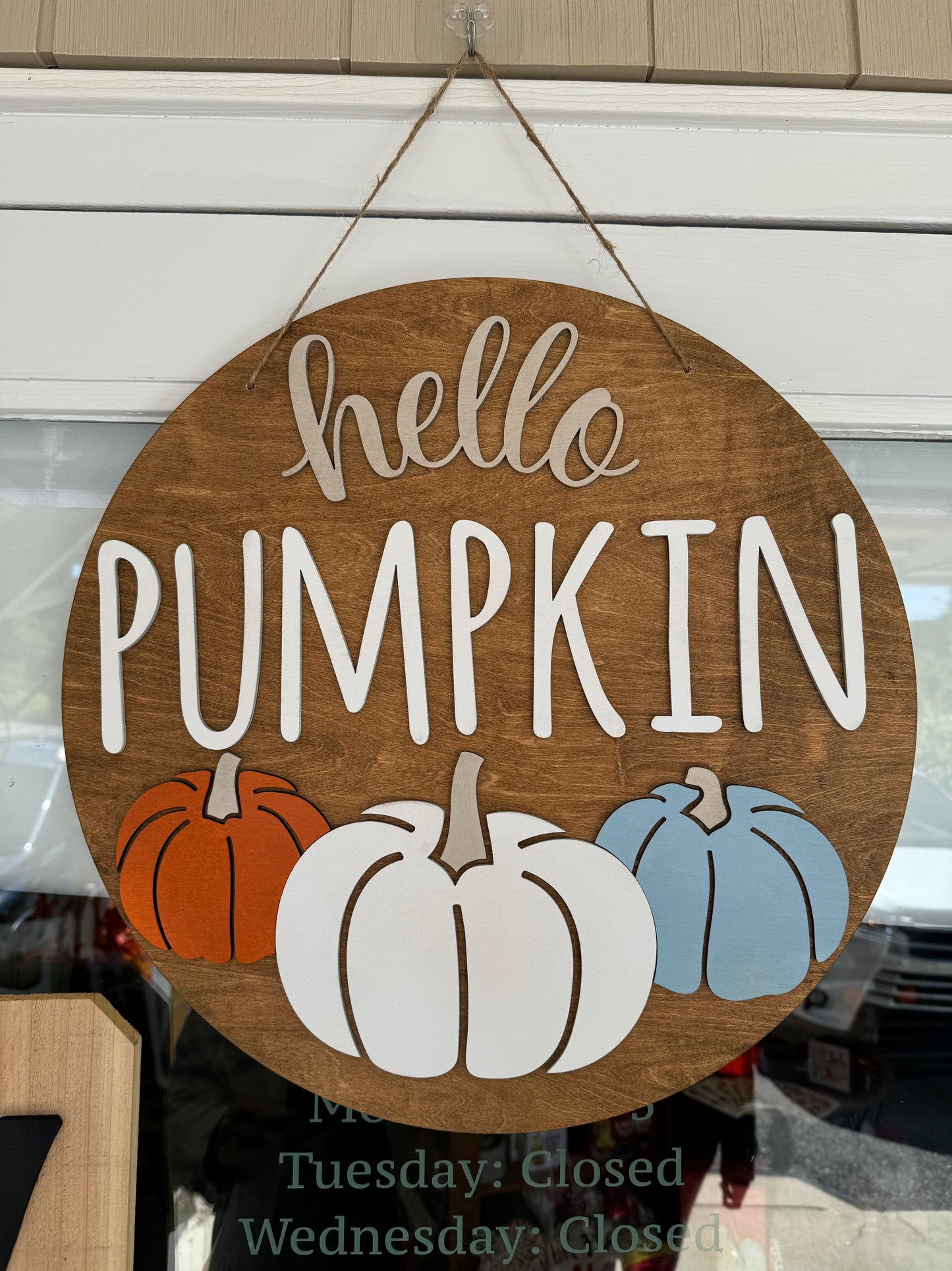 Hello Pumpkin Welcome Sign