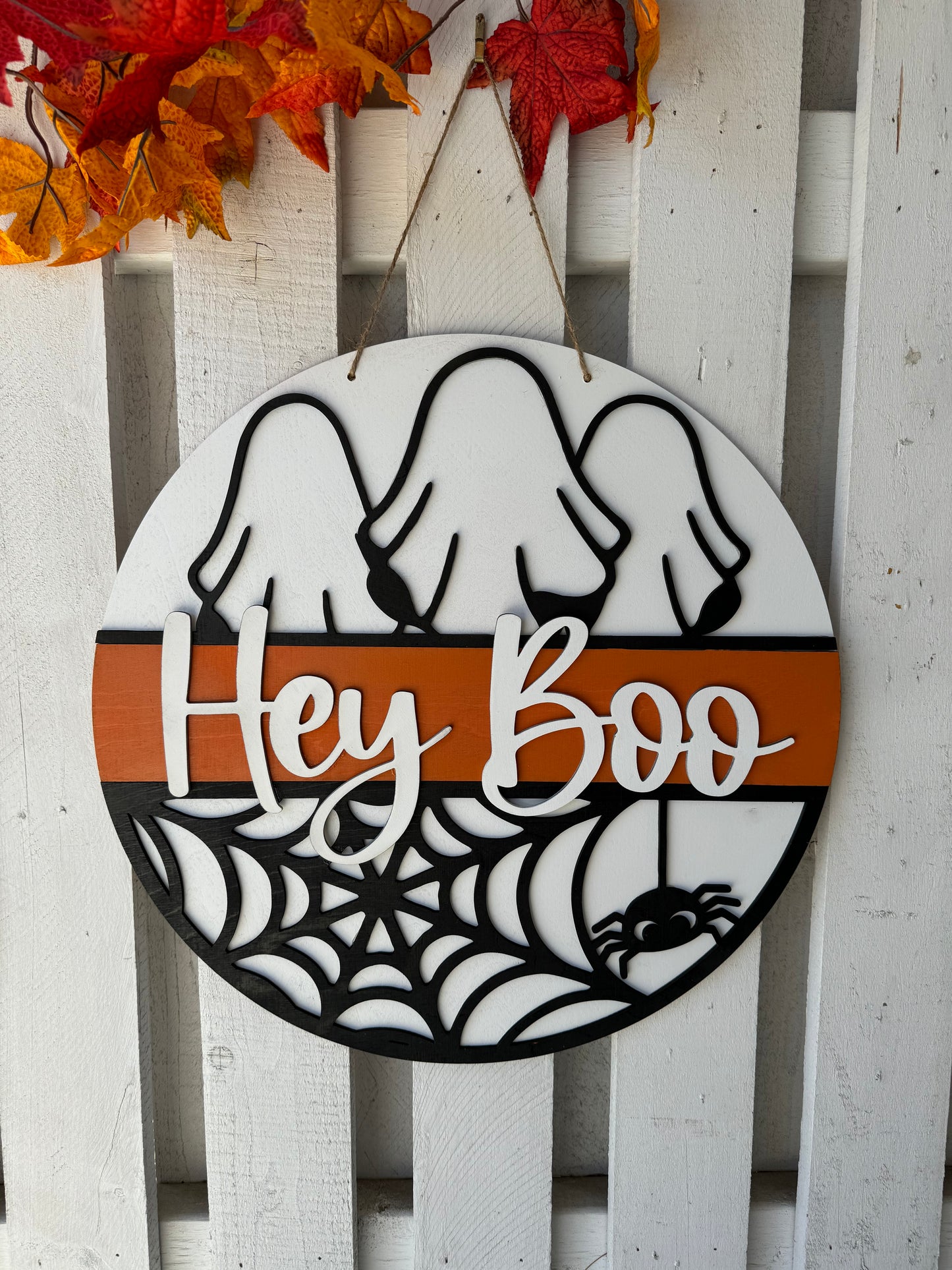 Hey Boo Welcome Sign