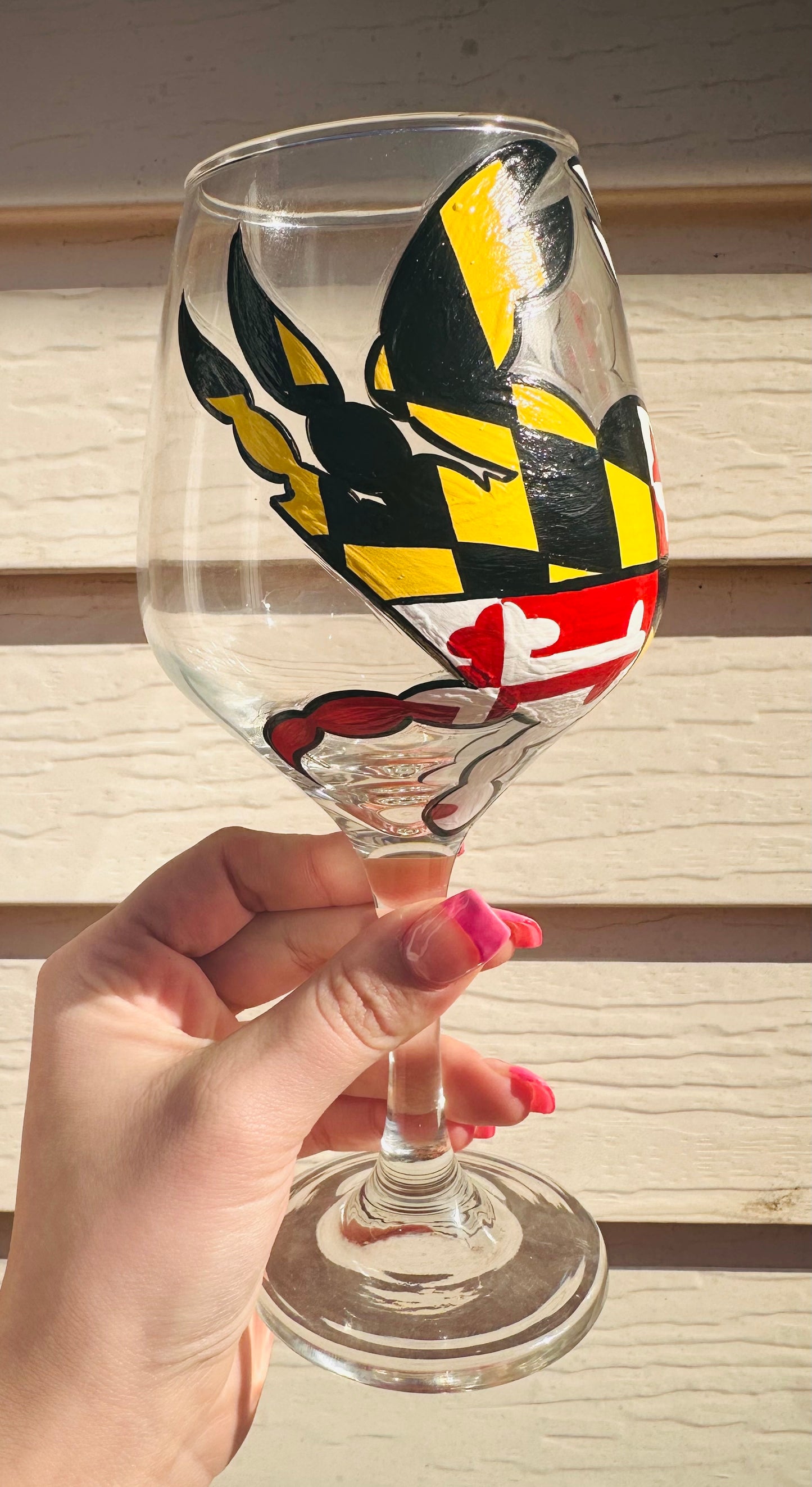 Hand-Painted Decorative Wine Glasses 24oz & 26oz