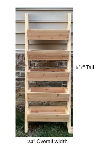 Cedar 5 Tier Ladder Planter