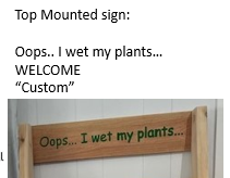 Cedar Planter Sign - 24"