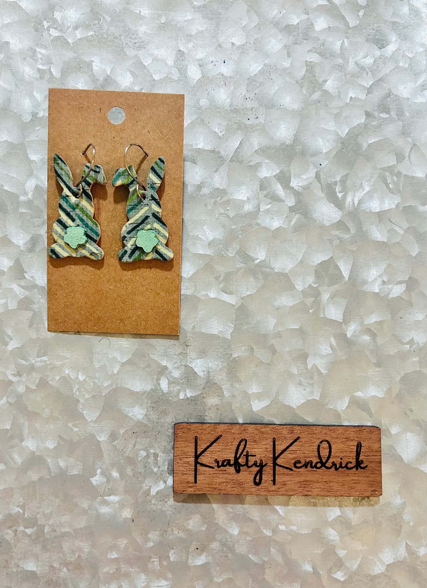 Green Bunny earrings