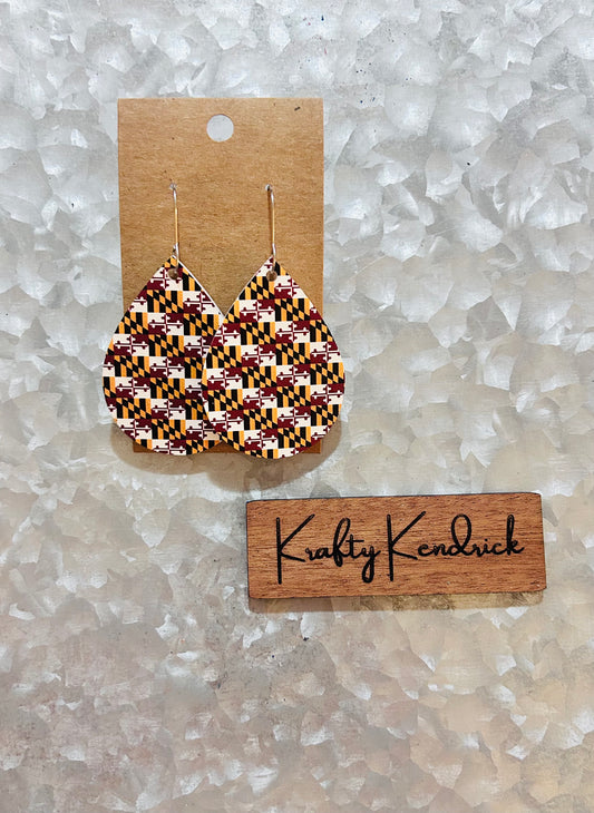 Maryland Flag acrylic earrings