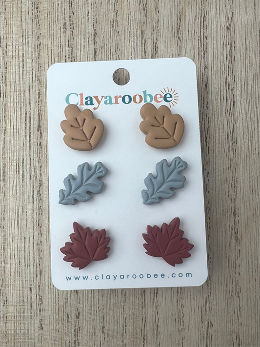 Leaf Stud Earring Set