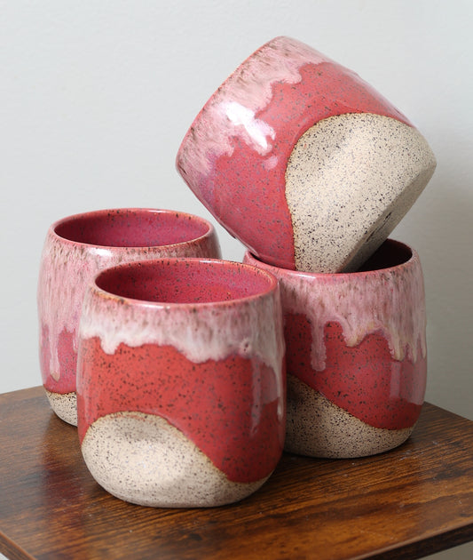 Sawdust and Clay Thumbprint tumblers
