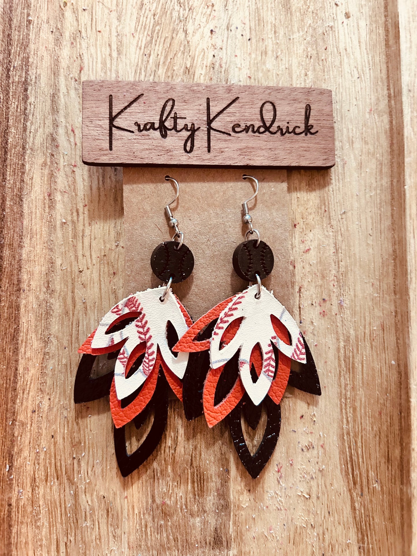 Orioles dangle earrings