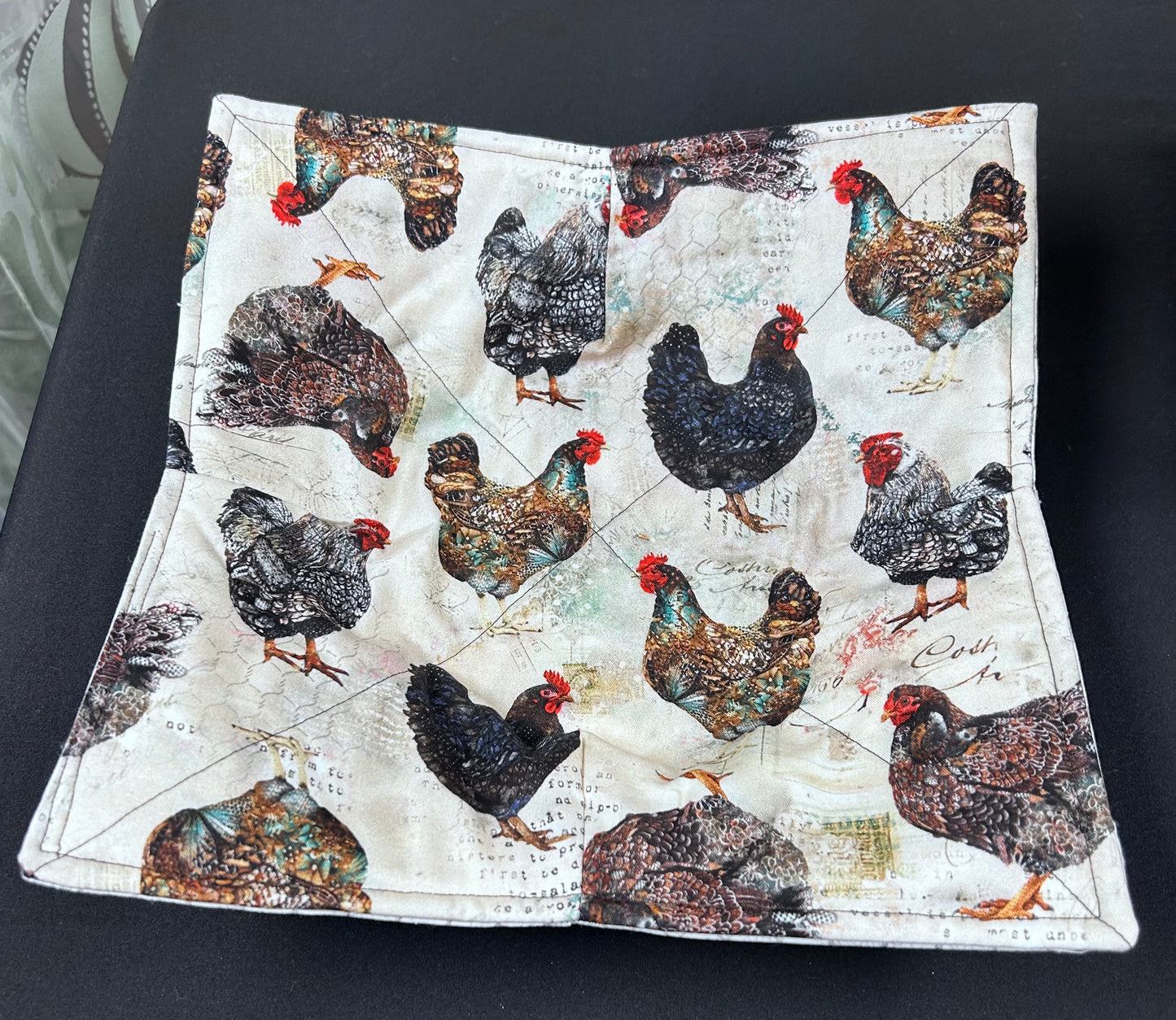 Rooster plate koozie