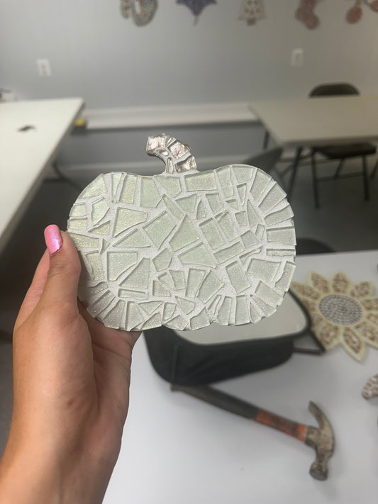 Small White Mosaic Pumpkins