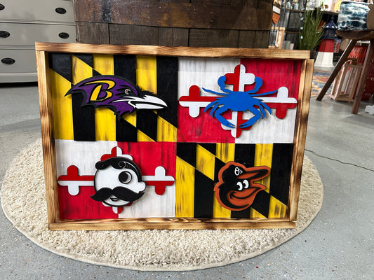 Md Flag Ravens, O's, Crab, Natty Boh