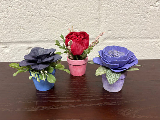 Mini Wood Flower Vase