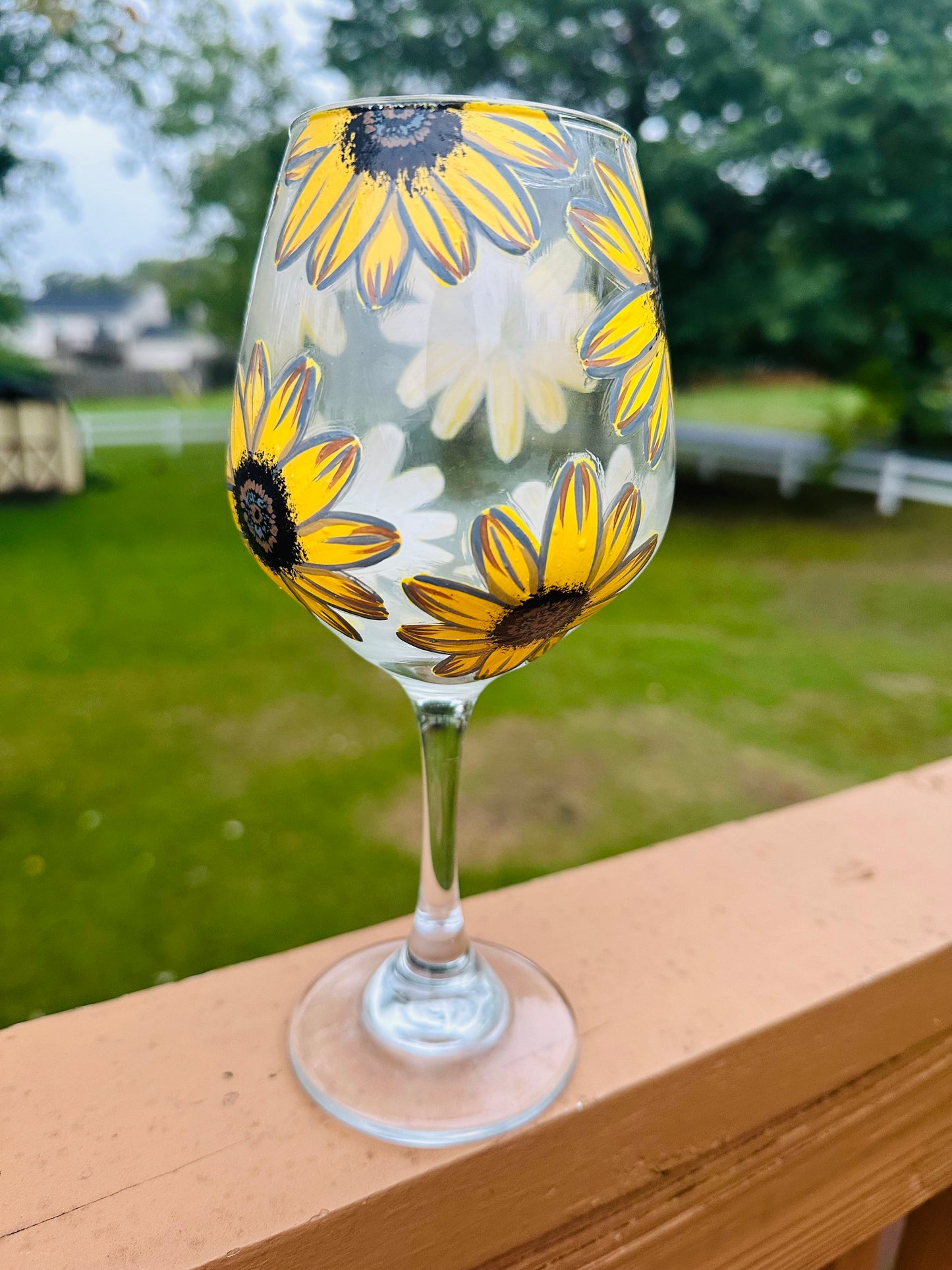 Hand-Painted Decorative Wine Glasses 24oz & 26oz