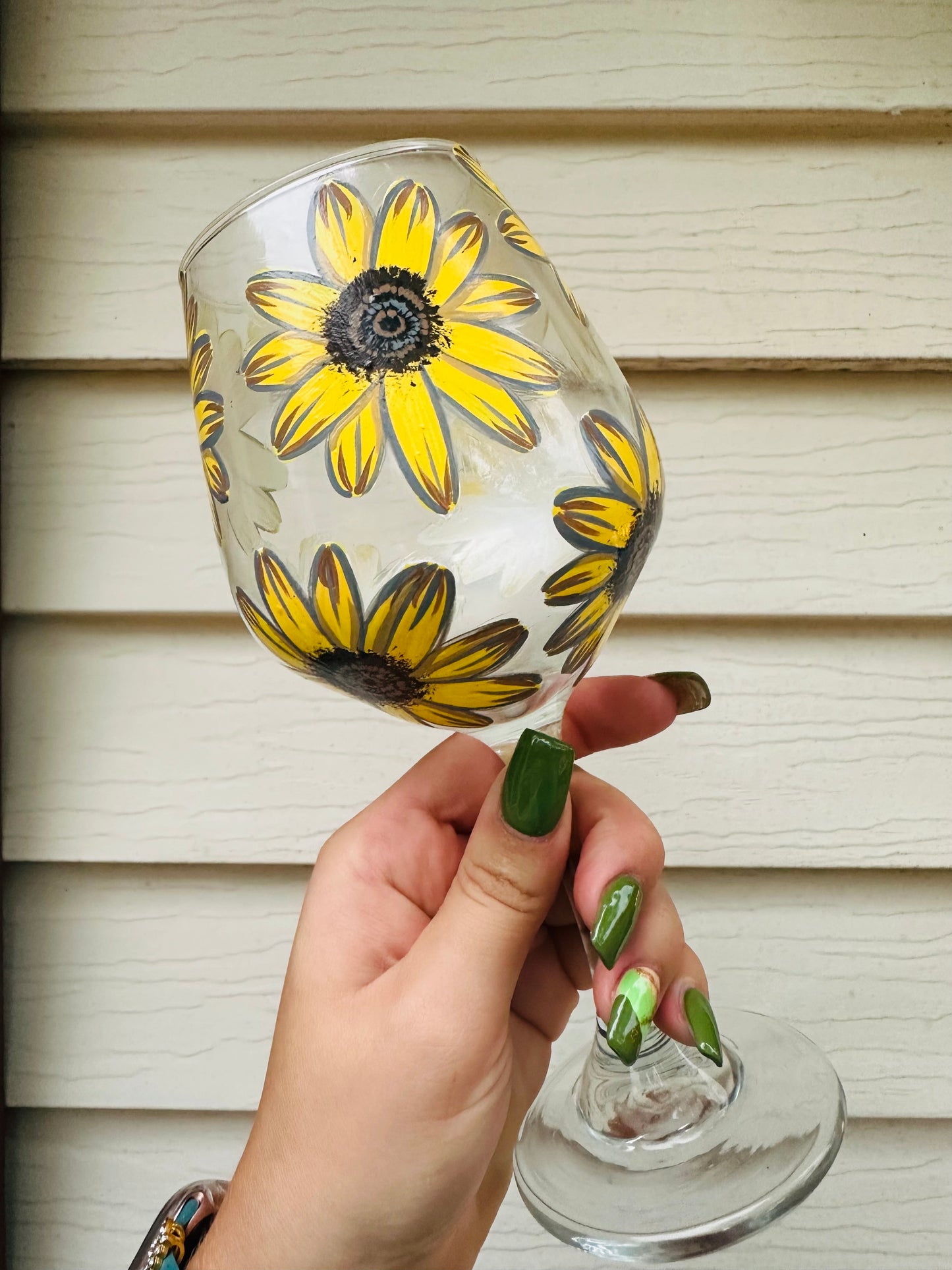 Hand-Painted Decorative Wine Glasses 24oz & 26oz