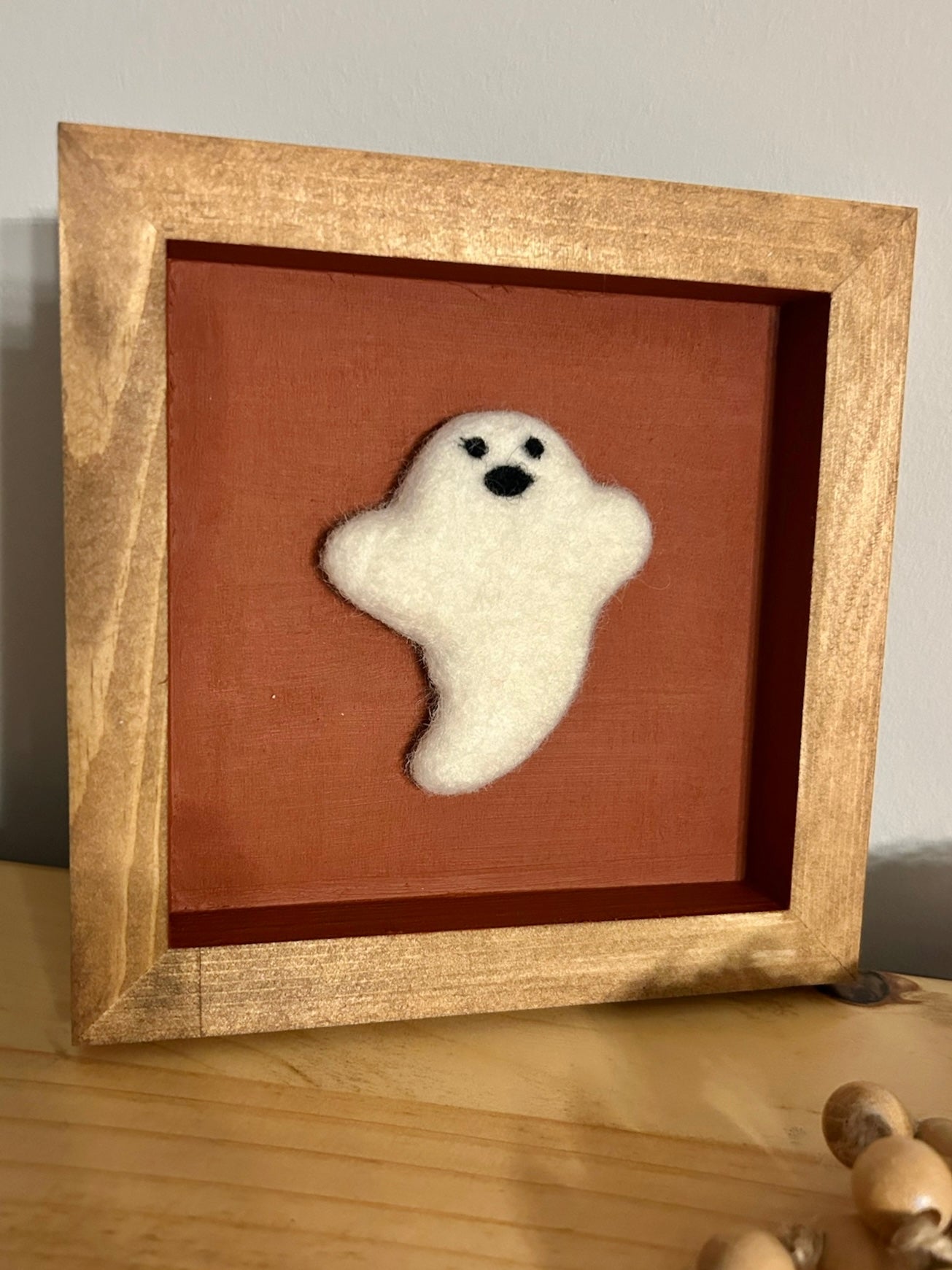 Felted Wool Ghost Sign